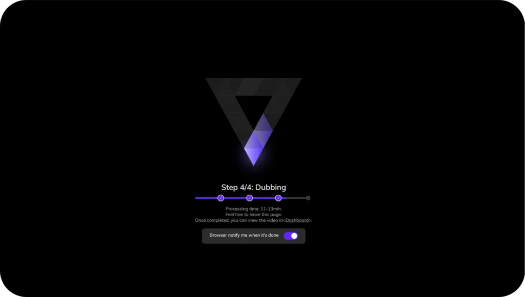 Initial the Video translation Process with Vozo