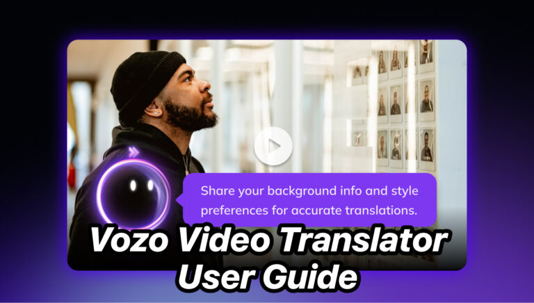 vozo video translator user guide