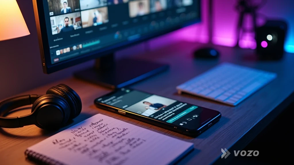 Creator workspace editing vertical short videos with captions