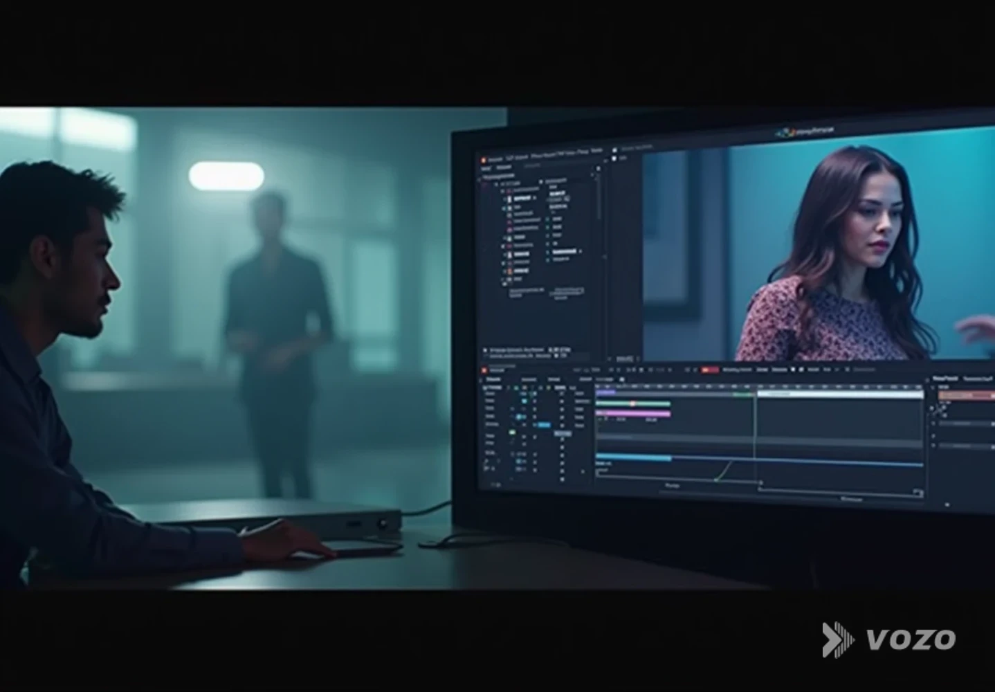 Before and after view of a localized product demo