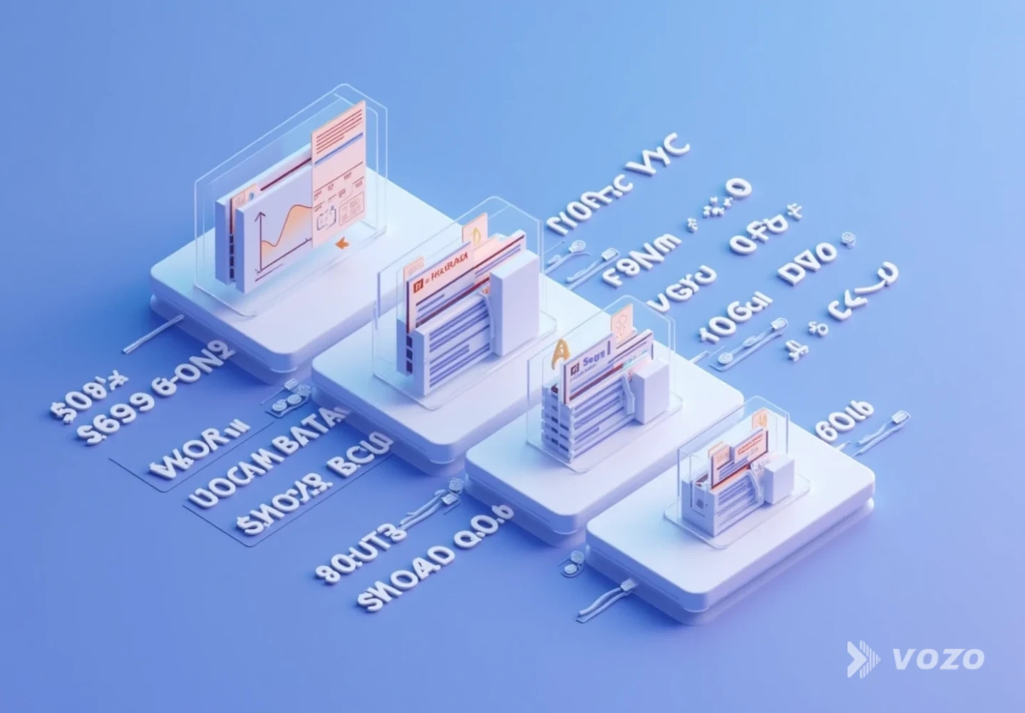 Isometric diagram of one product video localized into many versions