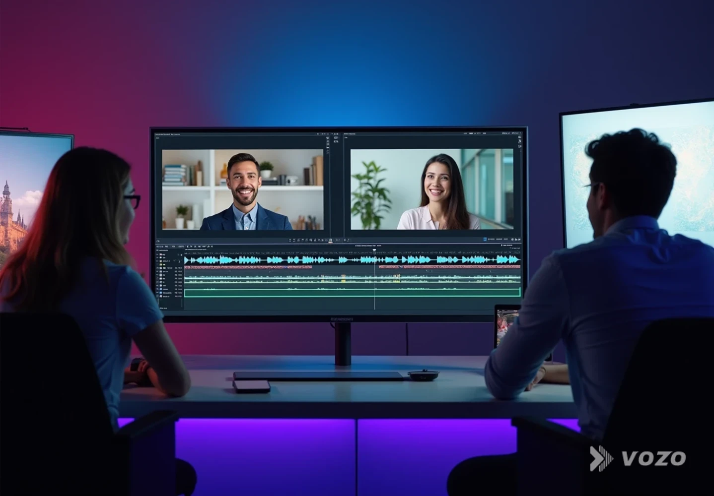 Team localizing a live shopping replay on screens