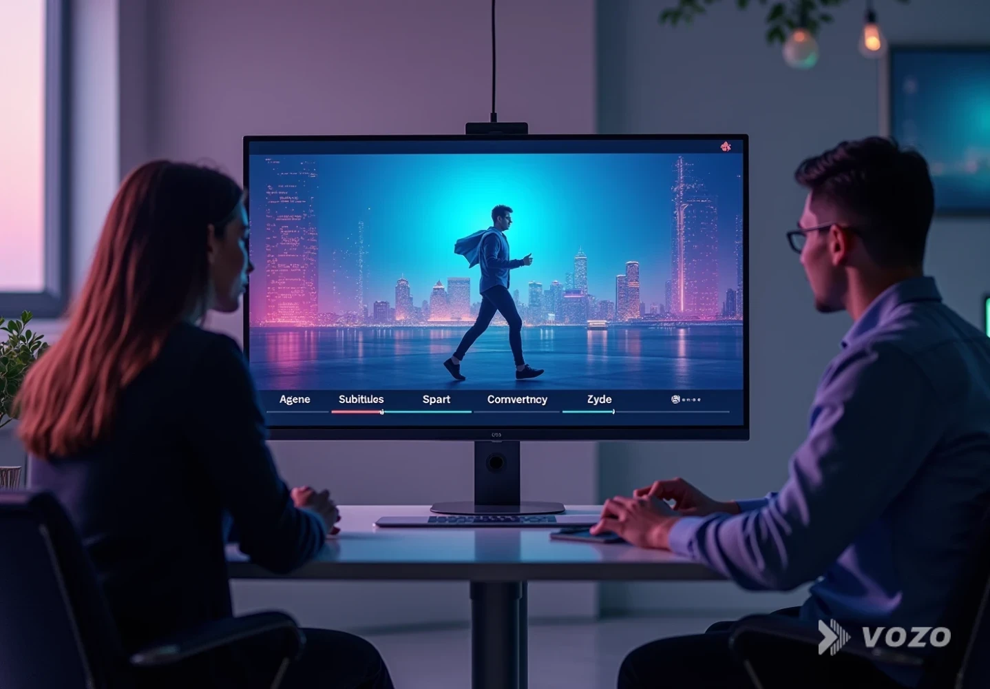 Equipo de revisión de la interfaz multilingüe de edición de vídeo de productos